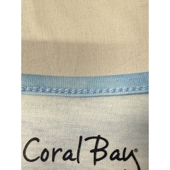 Coral Bay Long Sleeve Multicolor Beach Scene Scoop Neck Sz M - Picture 5 of 7